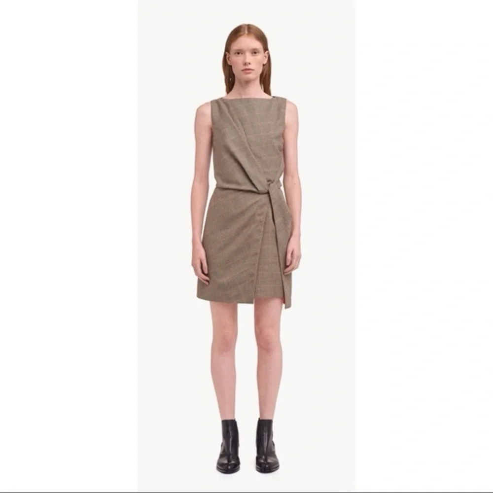 Rag & Bone Logan Dress Houndstooth Wool Sleeveless Mini Size 6